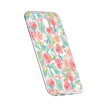 Husa de protectie, Flori, culorile de pastel, pentru HTC U Play, rezistenta la uzura, anti-alunecare, din silicon Premium, 503 Husa de protectie, Flori, culorile de pastel, pentru HTC U Play, rezistenta la uzura, anti-alunecare, din silicon Premium, 503