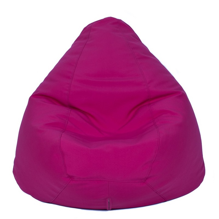 Fotoliu Topcho, Model Big Puff / Para, Damasc, Husa detasabila, Umplutura polistiren, Roz