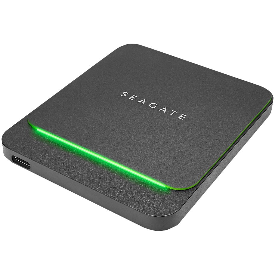 Silver Assault Spacious SSD Extern Seagate BarraCuda Fast 1TB, USB 3.1 Gen2 Type-C, Black - eMAG.ro