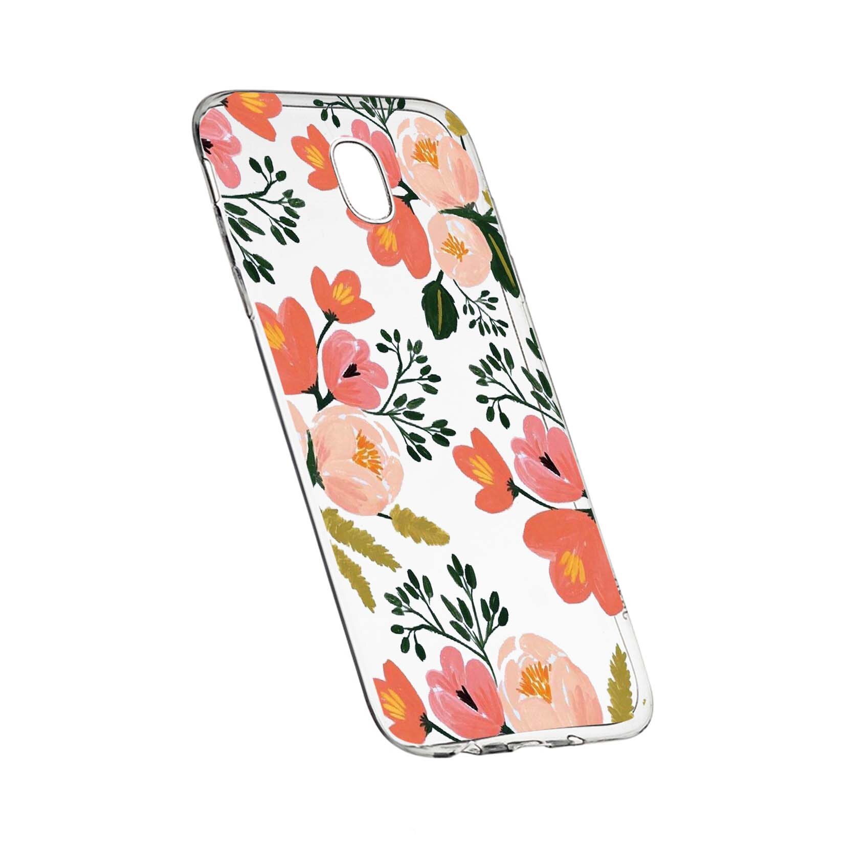 Husa de protectie, Flori, culorile de pastel, pentru LG K30 2019, rezistenta la uzura, anti-alunecare, din silicon Premium, 504