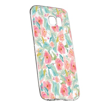 Husa de protectie, Flori, culorile de pastel, pentru Samsung Galaxy S7, rezistenta la uzura, anti-alunecare, din silicon Premium, 503 Husa de protectie, Flori, culorile de pastel, pentru Samsung Galaxy S7, rezistenta la uzura, anti-alunecare, din silicon Premium, 503