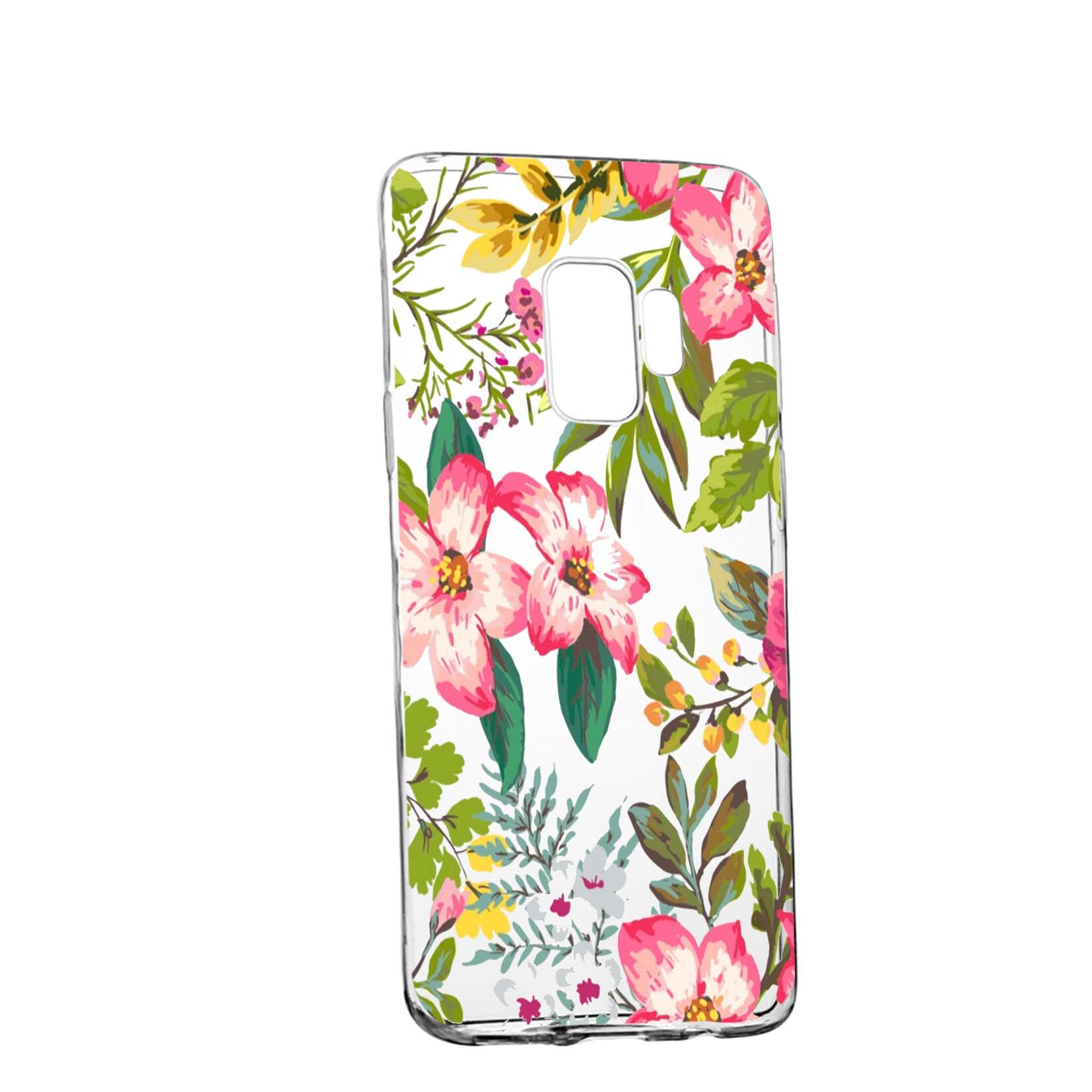 Husa de protectie, Flori, culorile de pastel, pentru Samsung Galaxy J4 2018, rezistenta la uzura, anti-alunecare, din silicon Premium, 510