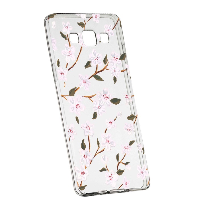 Husa de protectie, Florile primaverii, pentru Samsung Galaxy J3 2016, rezistenta la uzura, anti-alunecare, din silicon Premium, 512