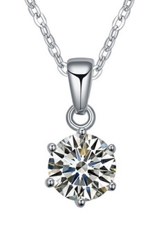 Lantisor Dama cu pandativ de Cristal Argintiu Lantisor Dama cu pandativ de Cristal Argintiu