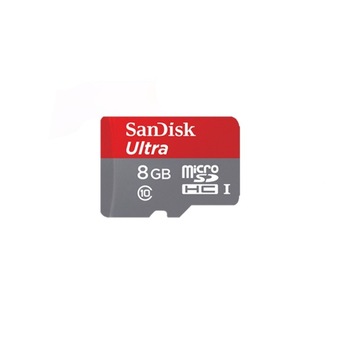 Card de memorie SanDisk ULTRA 8 GB, performance A1 Class10 UHS-1, 100 MB/S + Adaptor SD Micro TF/SD Card, culoare Red/Grey Card de memorie SanDisk ULTRA 8 GB, performance A1 Class10 UHS-1, 100 MB/S + Adaptor SD Micro TF/SD Card, culoare Red/Grey
