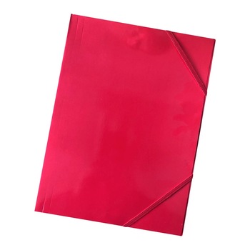 Mapa carton plastifiat cu elastic standard rosu Mapa carton plastifiat cu elastic standard rosu