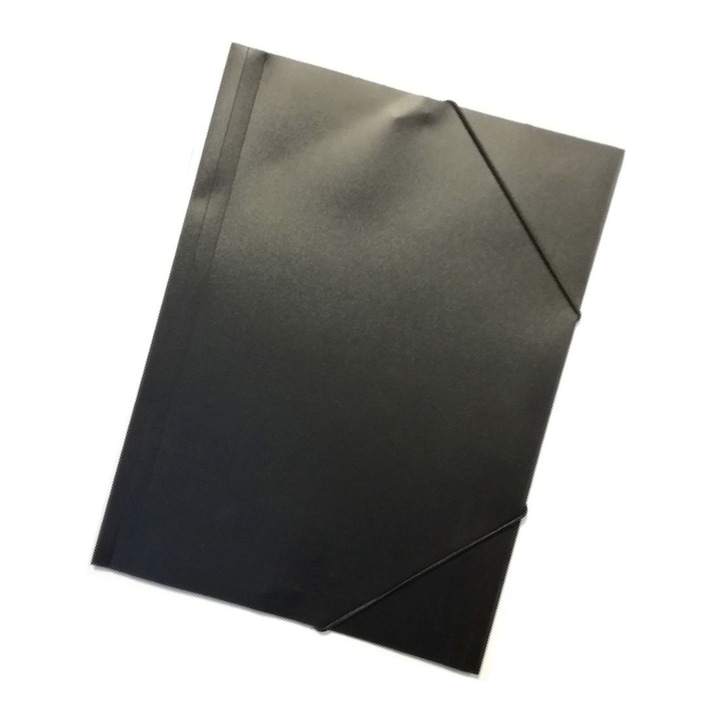 Mapa plastic cu elastic pe colturi standard negru