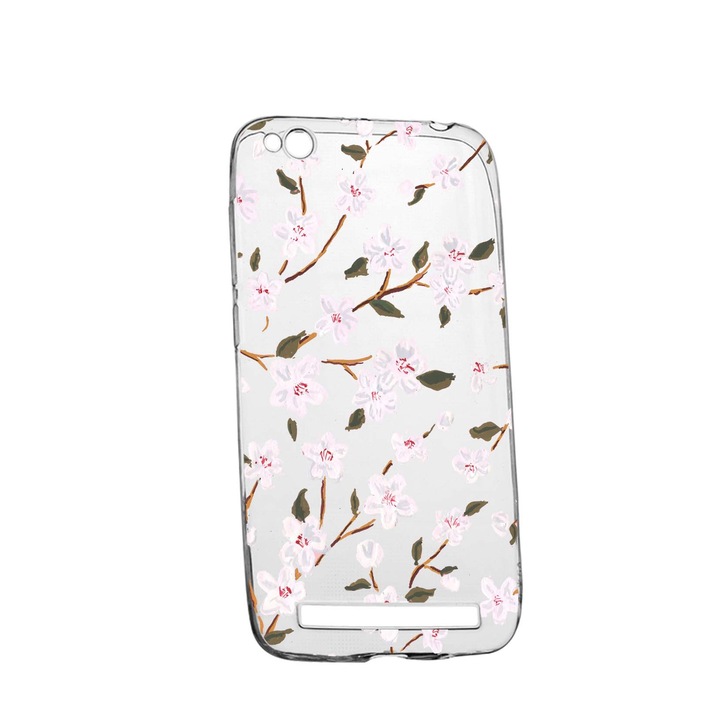 Védőtok, Tavaszi virágok, Xiaomi Redmi 5A-hoz, kopásálló, csúszásgátló, prémium szilikonból, 512