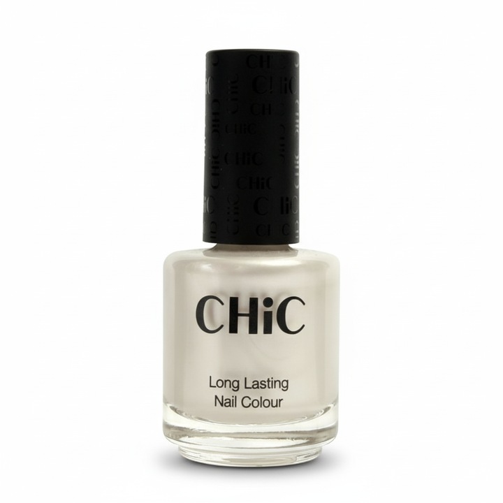 Lac de unghii profesional cu aspect de gel CHIC, Alb/Sidef,17 ml