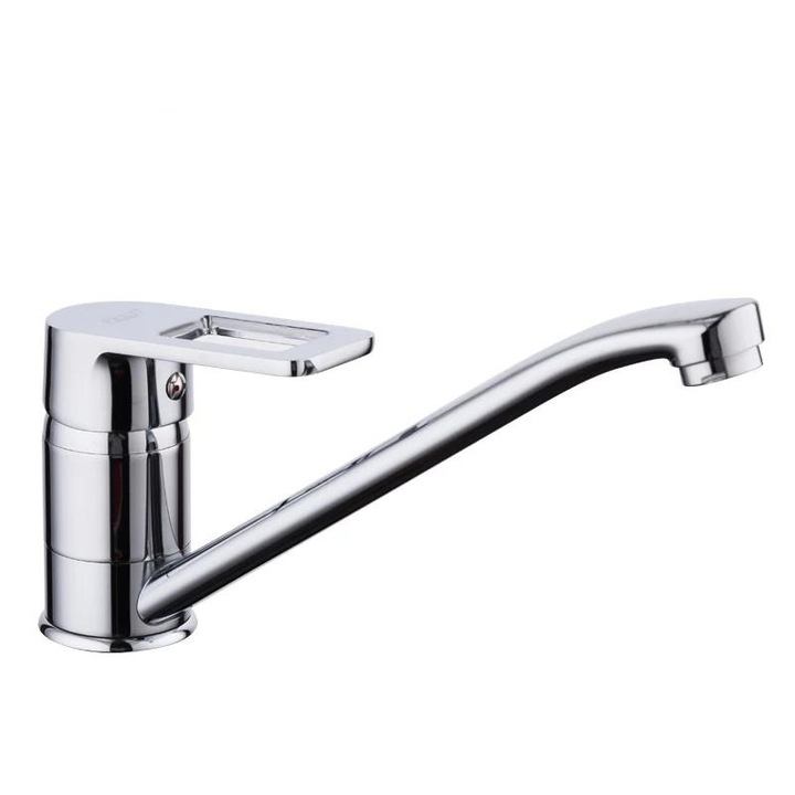 Кухненска батерия, дълга тръба, лъскав хром TRENDY S