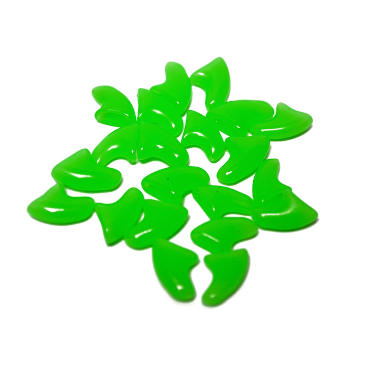 Set Protectie gheare pisici (20 buc) , model Verde Simplu , marime XS
