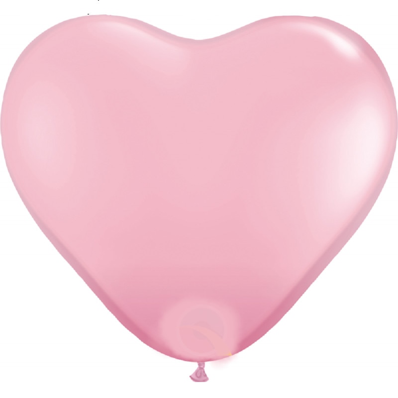 SET 25 Baloane latex in forma de inima, Roz, 11