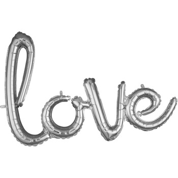 Pachet litere Love script- argintiu, 41 cm, 36695 Pachet litere Love script- argintiu, 41 cm, 36695