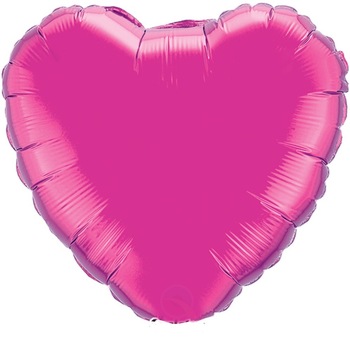 Balon folie Magenta metalizat in forma de inima - 45 cm, Qualatex 99335, 1 buc Balon folie Magenta metalizat in forma de inima - 45 cm, Qualatex 99335, 1 buc