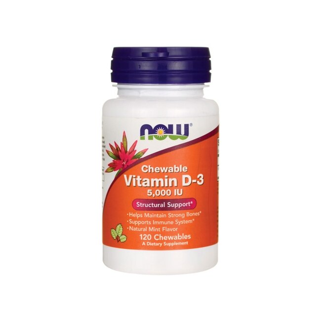 Supliment nutritiv Now, Vitamina D-3, 5000 IU, 120 capsule