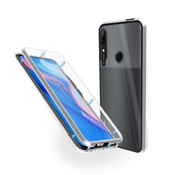 Carcasa magnetica pentru Huawei P Smart Z, Sticla, 360 °, Argintiu Carcasa magnetica pentru Huawei P Smart Z, Sticla, 360 °, Argintiu