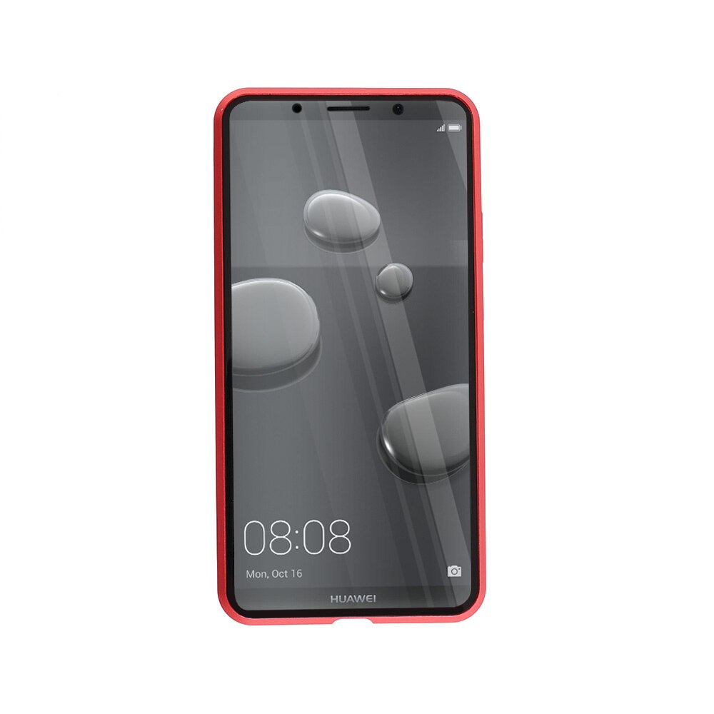Carcasa magnetica pentru Huawei Mate 10 Pro, Sticla, 360 °, Rosu