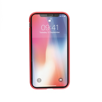 Husa magnetica 360° pentru iPhone XS, Fashion Case, Aluminiu/Sticla, Rosu Husa magnetica 360° pentru iPhone XS, Fashion Case, Aluminiu/Sticla, Rosu