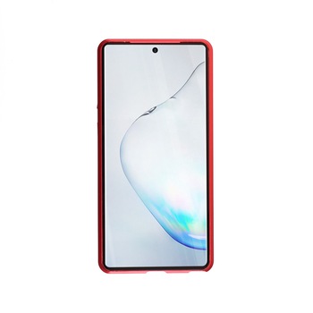 Husa magnetica 360° pentru Samsung Note 10, Fashion Case, Aluminiu/Sticla, Rosu Husa magnetica 360° pentru Samsung Note 10, Fashion Case, Aluminiu/Sticla, Rosu