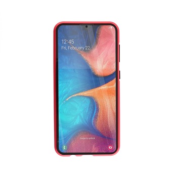 Husa magnetica 360° pentru Samsung A20, Fashion Case, Aluminiu/Sticla, Rosu Husa magnetica 360° pentru Samsung A20, Fashion Case, Aluminiu/Sticla, Rosu