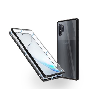Carcasa magnetica pentru Samsung Note 10 Plus, Sticla, 360 °, Negru Carcasa magnetica pentru Samsung Note 10 Plus, Sticla, 360 °, Negru