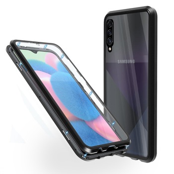 Carcasa magnetica pentru Samsung A30S Sticla, 360 °, Negru Carcasa magnetica pentru Samsung A30S Sticla, 360 °, Negru