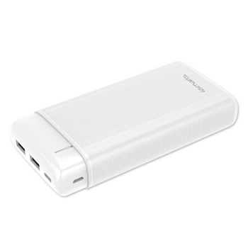 Baterie externa cu 2 porturi USB, 4smarts Power Bank VoltHub Go2 20000 mAh , alb Baterie externa cu 2 porturi USB, 4smarts Power Bank VoltHub Go2 20000 mAh , alb