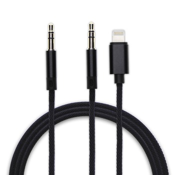 Cablu Lightning de la 3,5 mm la 3,5 mm (1,2 m) , 4smarts Aux SoundCord, negru Cablu Lightning de la 3,5 mm la 3,5 mm (1,2 m) , 4smarts Aux SoundCord, negru