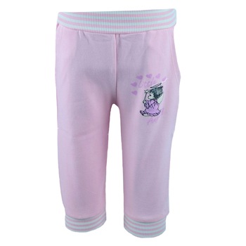 Pantaloni sport pentru fetite NN CFNN-23, Roz, 74 cm Pantaloni sport pentru fetite NN CFNN-23, Roz, 74 cm