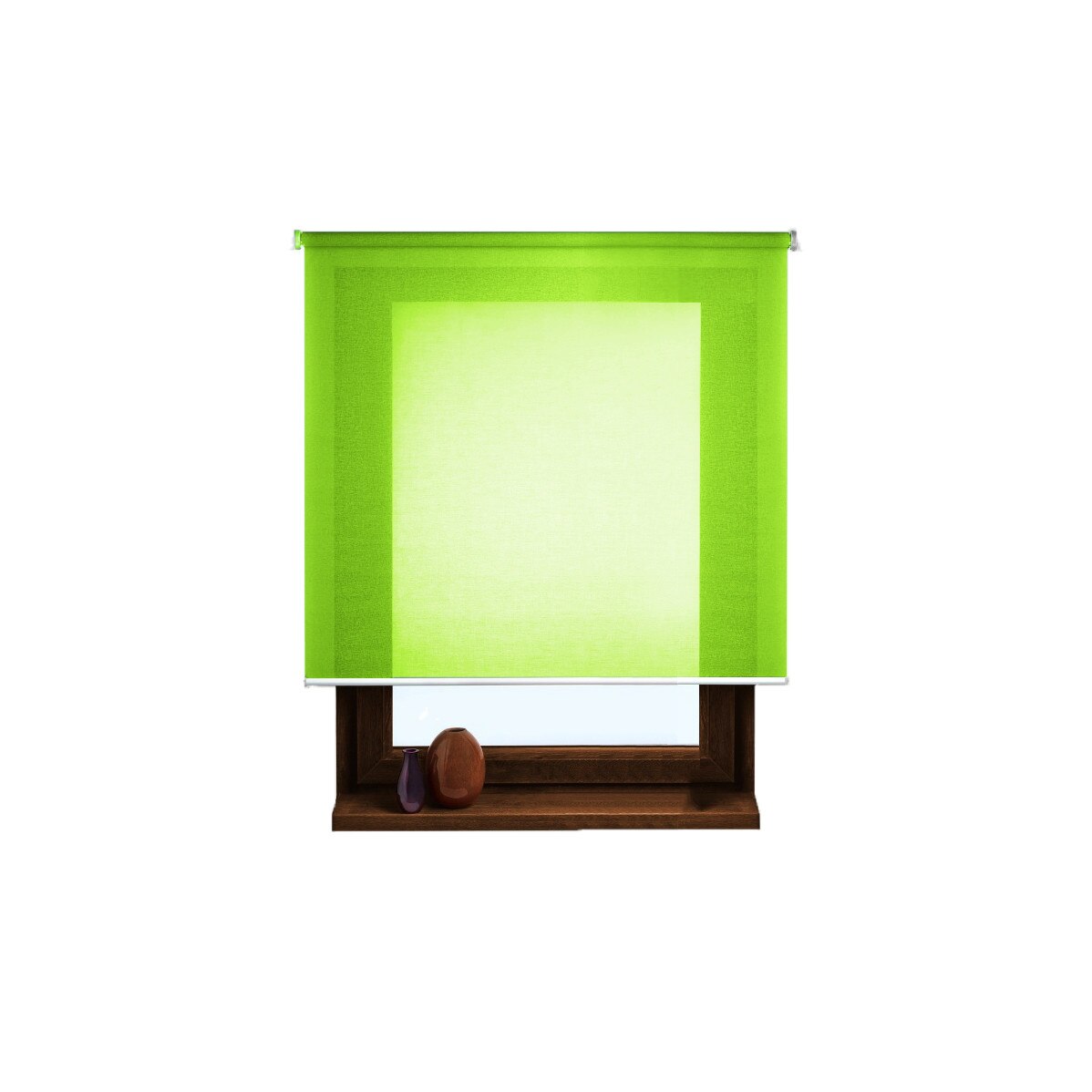 Rolete textile Top Design NS-4 semi-transparent verde, dimensiuni panza 83 cm x 160 cm