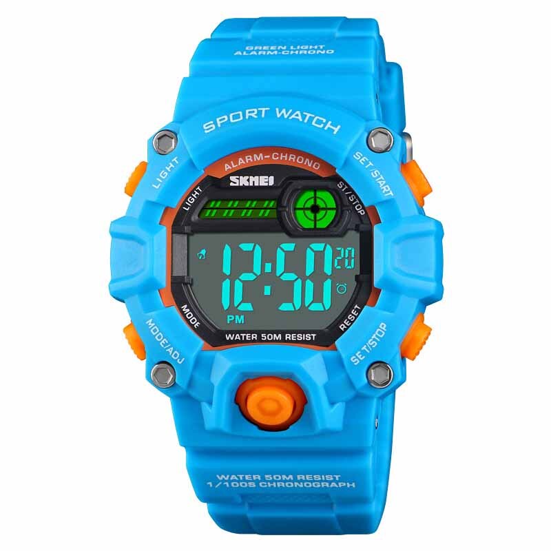 Ceas pentru copii SKMEI ShoXX, Alarma, Cronograf, Albastru