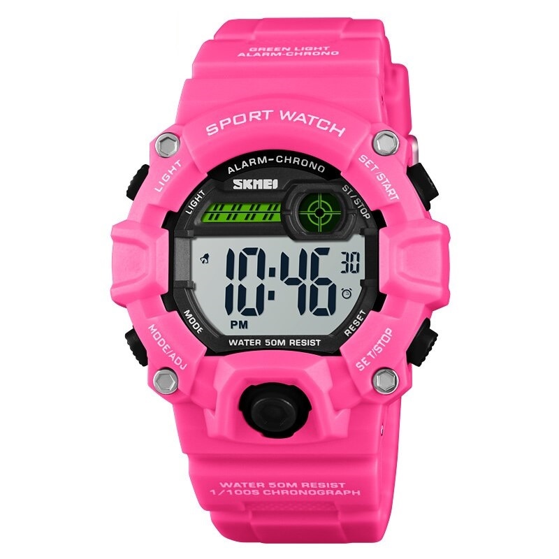 Ceas pentru copii SKMEI ShoXX, Alarma, Cronograf, Roz