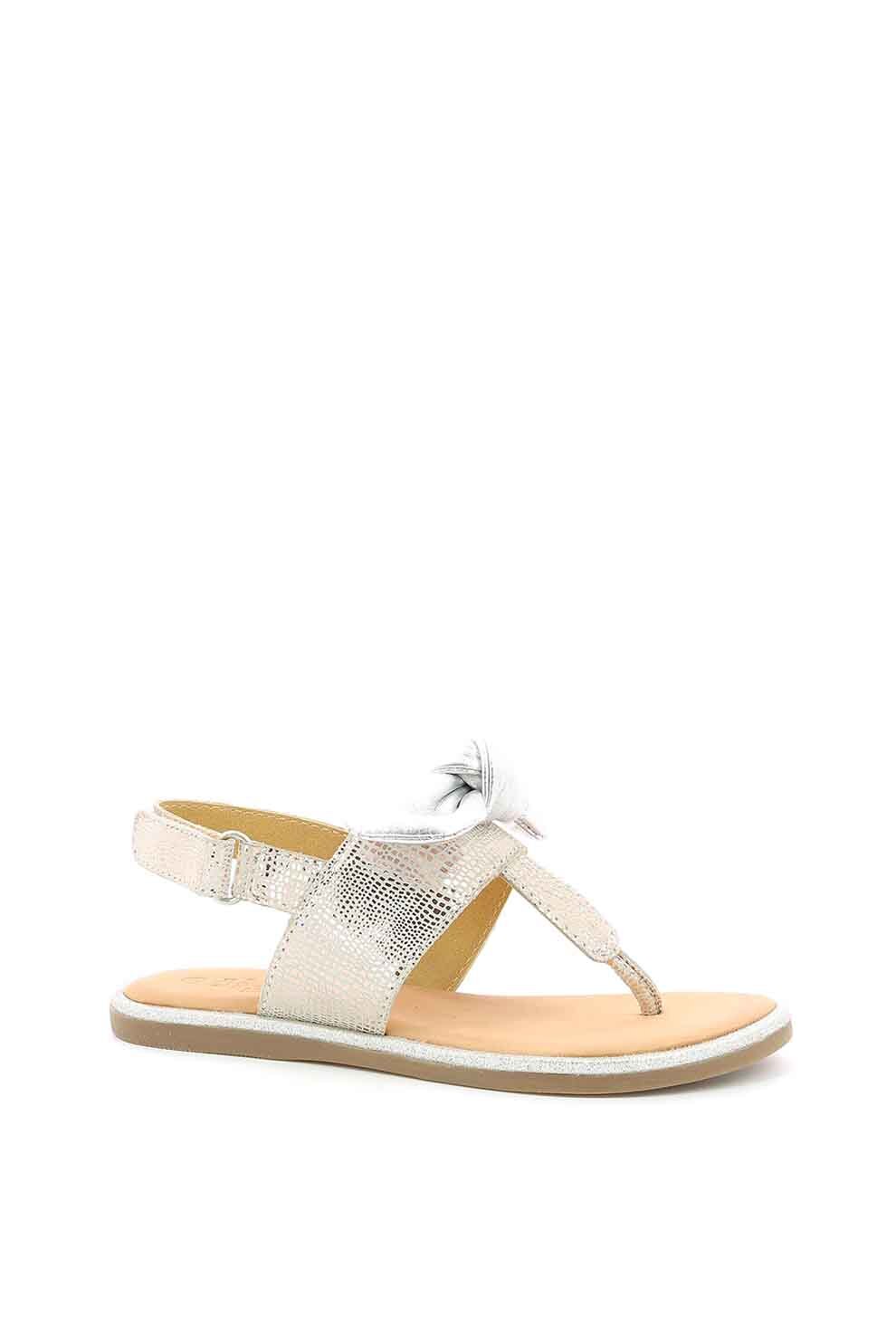 Mod8 kids, Sandale de piele cu bareta separatoare si velcro