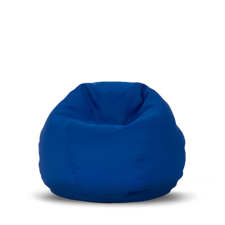 Fotoliu puf Topcho, Polistiren, Husa detasabila, 50x80 cm, Albastru inchis