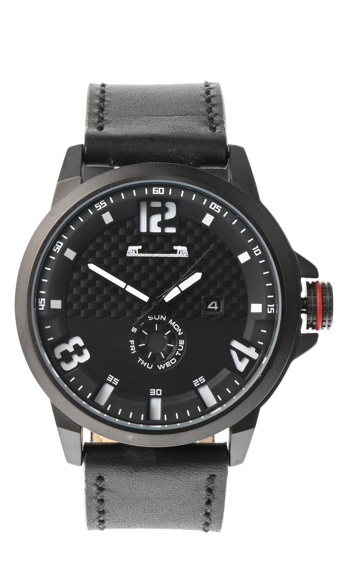 Ceas de mana barbati elegant, business, curea de piele Matteo Ferari - MF8253LTHNEGRU