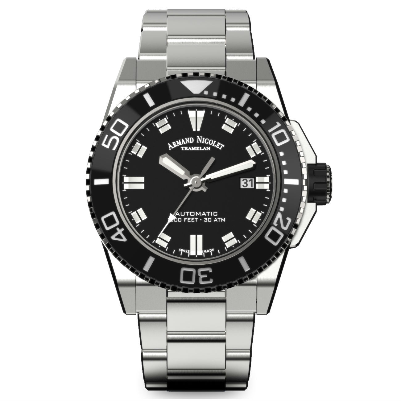 Ceas barbatesc ARMAND NICOLET, A480AGN NR MA4480AA, Automatic, Swiss Made, otel inox 316L, 300m