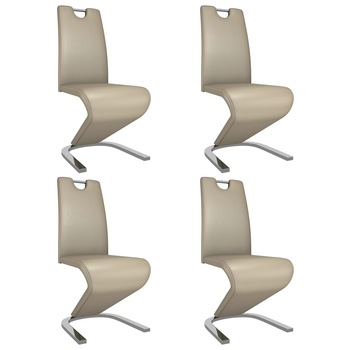 Set de 4 scaune de bucatarie, vidaXL, Bej, 45 x 62 x 102cm