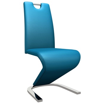 Set de 4 scaune de bucatarie, vidaXL, Albastru, 45 x 62 x 102cm