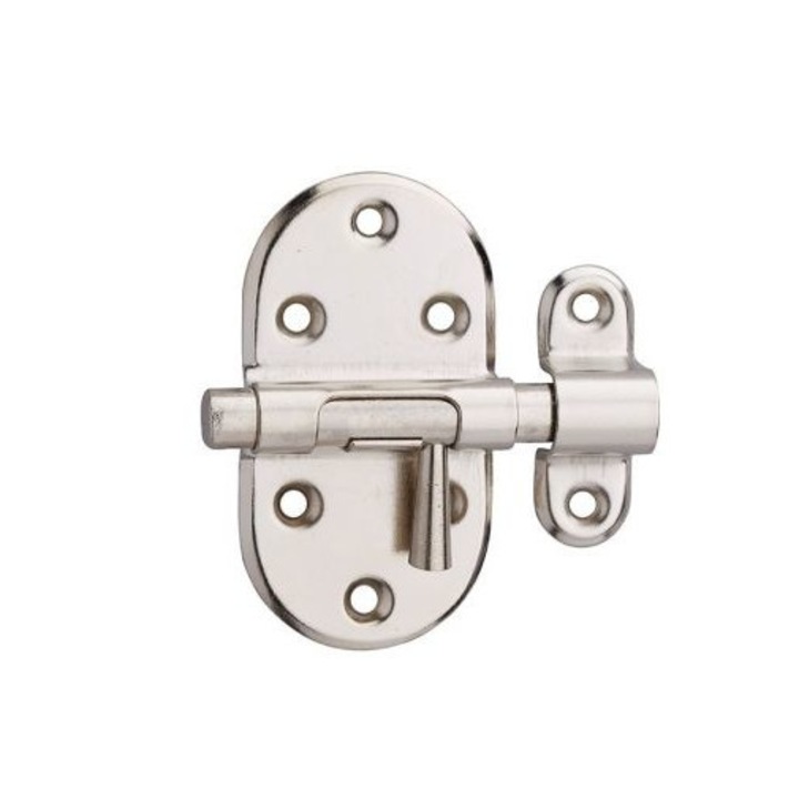 Zavor usa mobilier, aplicat, bolt rotund Ø 8 mm, nichelat