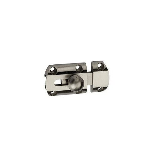 Zavor usa mobilier, aplicat, 45 mm, bolt plat, nichel satinat