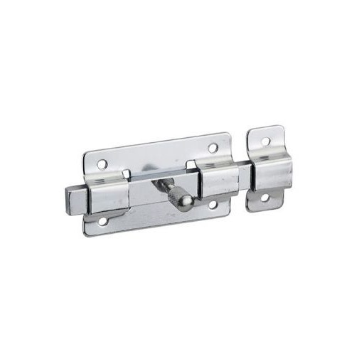 Zavor usa mobilier, aplicat, 100 mm, bolt plat, cromat