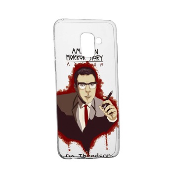 Husa de protectie American Horror Dr. Thredson, pentru Samsung Galaxy A6 2018, rezistenta la uzura, anti-alunecare, din silicon Premium, 518 Husa de protectie American Horror Dr. Thredson, pentru Samsung Galaxy A6 2018, rezistenta la uzura, anti-alunecare, din silicon Premium, 518