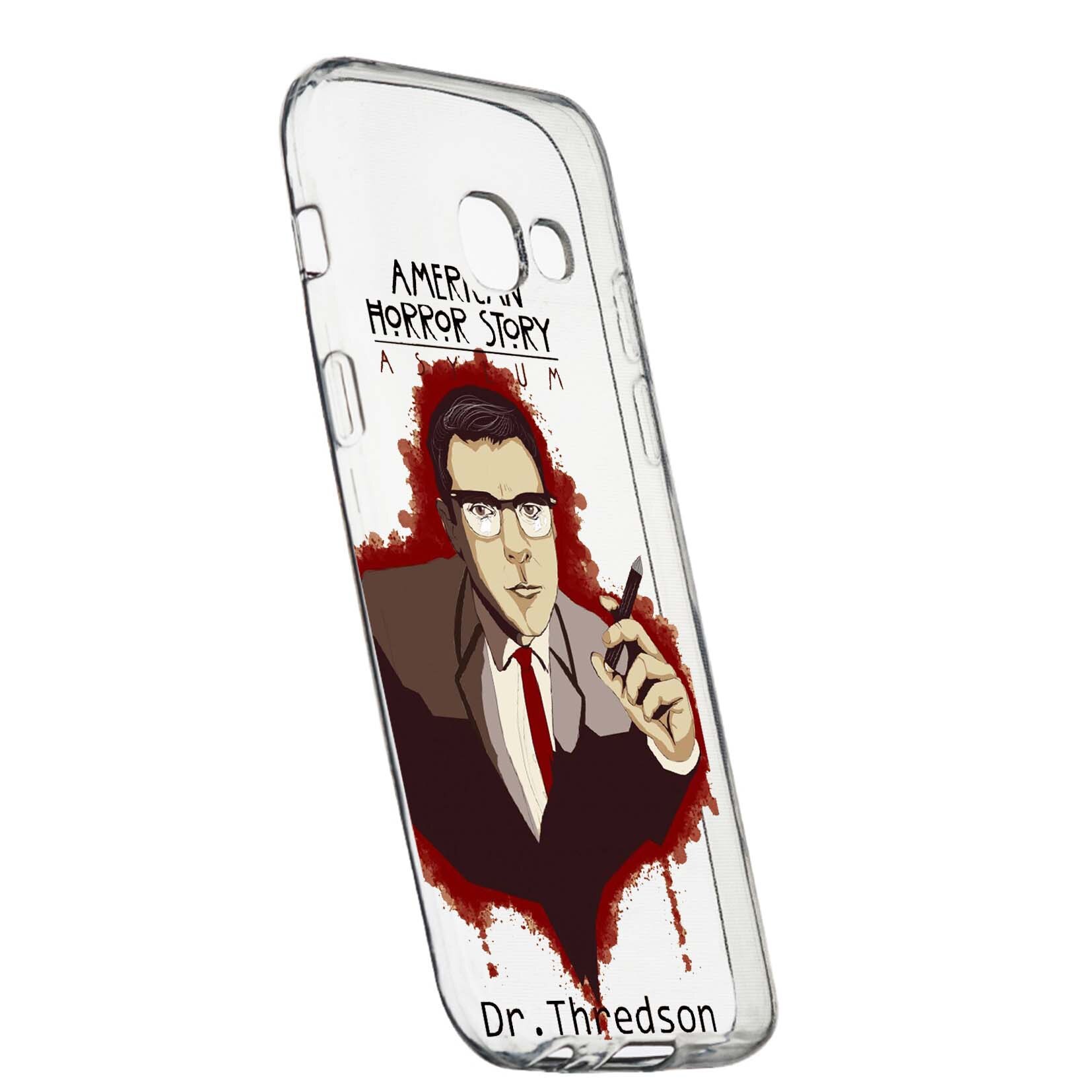 Husa de protectie American Horror Dr. Thredson, pentru Samsung Galaxy J4 Plus 2018, rezistenta la uzura, anti-alunecare, din silicon Premium, 518