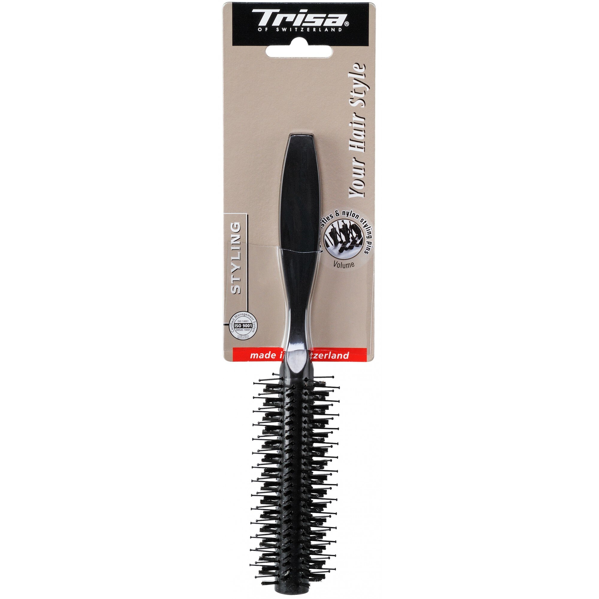 Perie pentru par Trisa Basis Styling Medium cu par natural de porc, Cod 594610