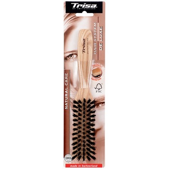 Perie pentru par Trisa De Luxe Forming Medium cu par natural de mistret, Cod 629154 Perie pentru par Trisa De Luxe Forming Medium cu par natural de mistret, Cod 629154