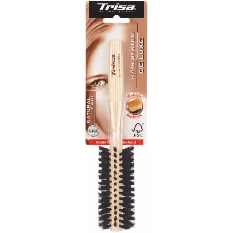 Perie pentru par Trisa De Luxe Styling Small cu par natural de mistret, Cod 629090