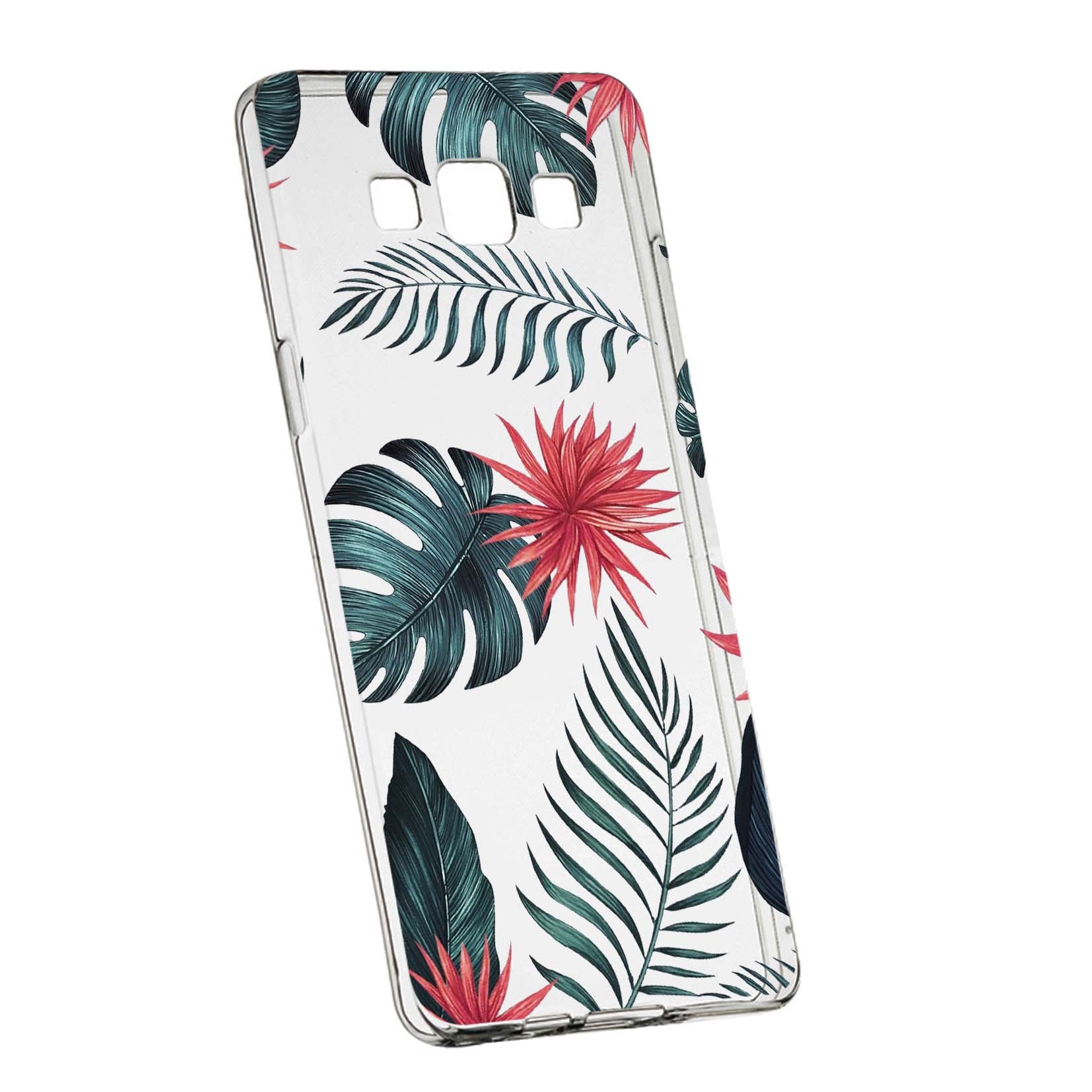 Husa de protectie, Flori tropicale, pentru Samsung Galaxy J7 2016, rezistenta la uzura, anti-alunecare, din silicon Premium, 497