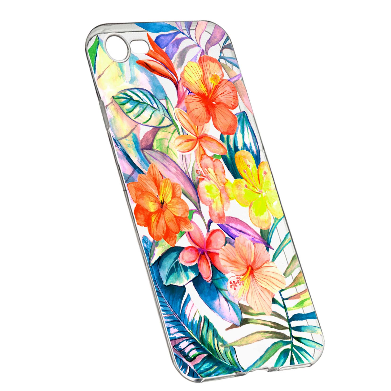 Husa de protectie, Flori tropicale, pentru HTC Desire 12, rezistenta la uzura, anti-alunecare, din silicon Premium, 498