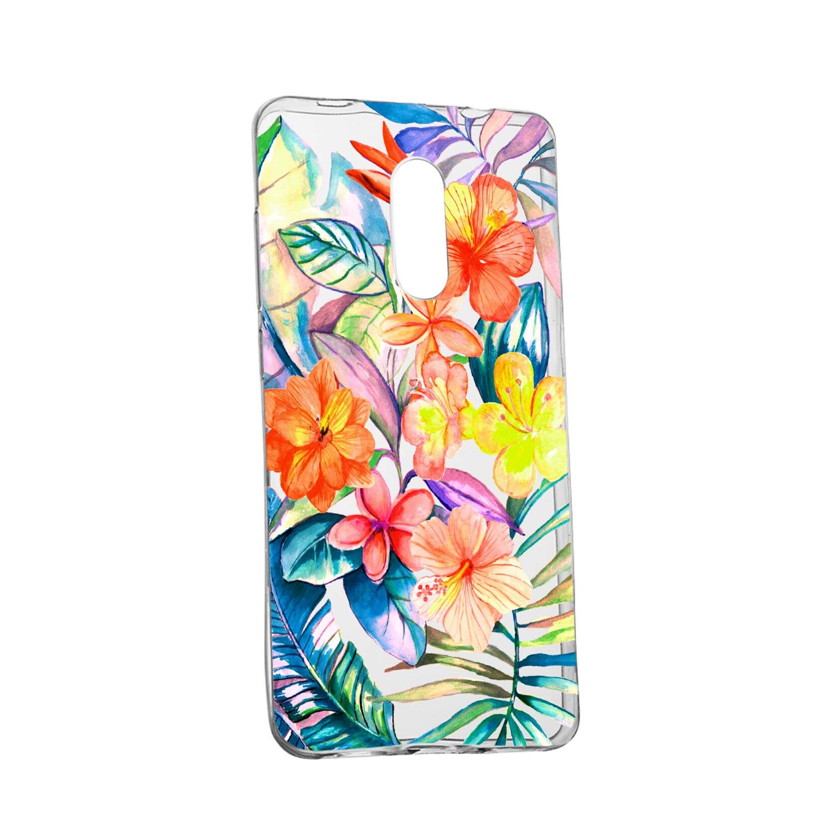 Husa de protectie, Flori tropicale, pentru Xiaomi Redmi 8A, rezistenta la uzura, anti-alunecare, din silicon Premium, 498