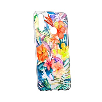 Husa de protectie, Flori tropicale, pentru Xiaomi Mi A3 Lite, rezistenta la uzura, anti-alunecare, din silicon Premium, 498 Husa de protectie, Flori tropicale, pentru Xiaomi Mi A3 Lite, rezistenta la uzura, anti-alunecare, din silicon Premium, 498
